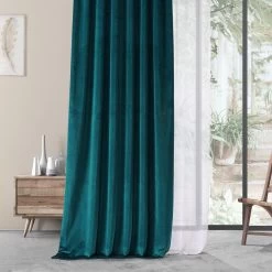 Night Time Teal Urban Lush Velvet Curtain 13 Night Time Teal Urban Lush Velvet Curtain -Chic Curtains Shop VLCH F92010123 75372 1