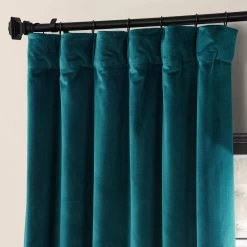 Night Time Teal Urban Lush Velvet Curtain 9 Night Time Teal Urban Lush Velvet Curtain -Chic Curtains Shop VLCH F92010123 75372 2
