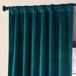 Night Time Teal Urban Lush Velvet Curtain 11 Night Time Teal Urban Lush Velvet Curtain -Chic Curtains Shop VLCH F92010123 75372 3