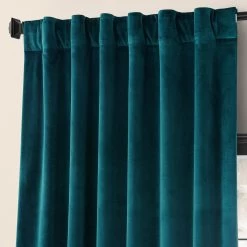Night Time Teal Urban Lush Velvet Curtain 10 Night Time Teal Urban Lush Velvet Curtain -Chic Curtains Shop VLCH F92010123 75372 4