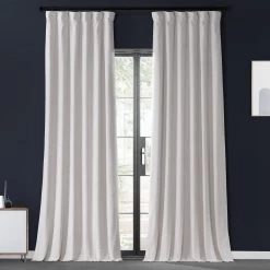 Lighthouse White Urban Lush Velvet Curtain