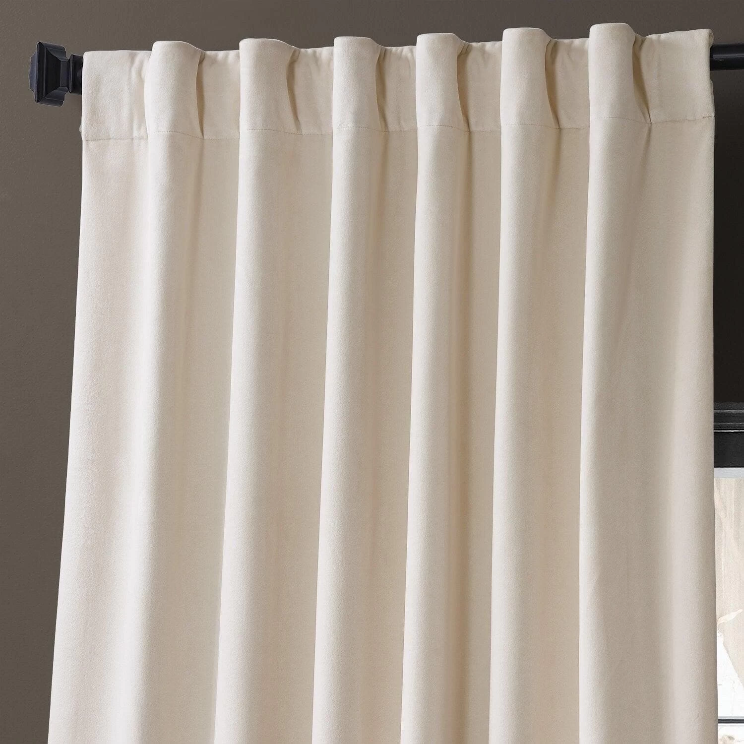 Tiramisu Cream Urban Lush Velvet Curtain 5 Tiramisu Cream Urban Lush Velvet Curtain - Image 3