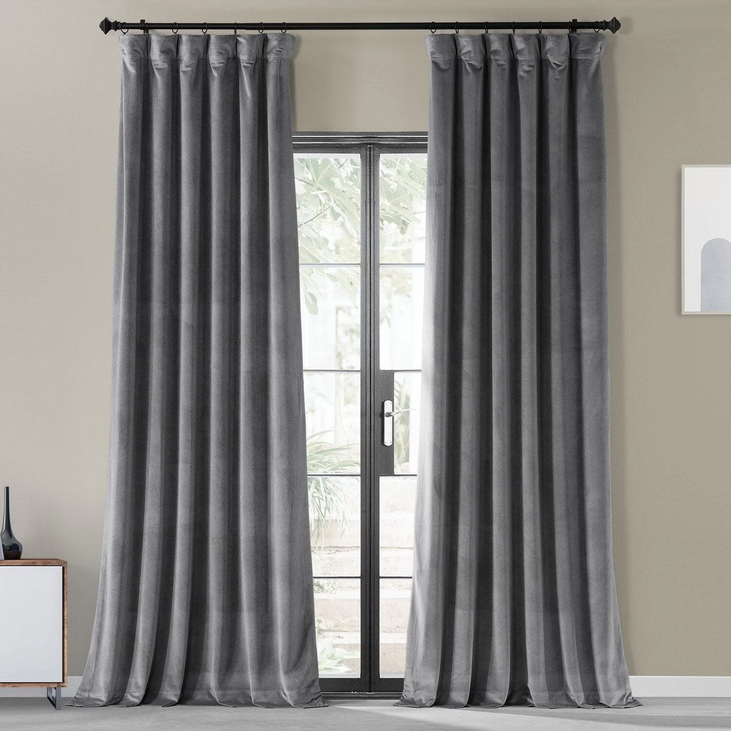 Haven Grey Urban Lush Velvet Curtain 3 Haven Grey Urban Lush Velvet Curtain