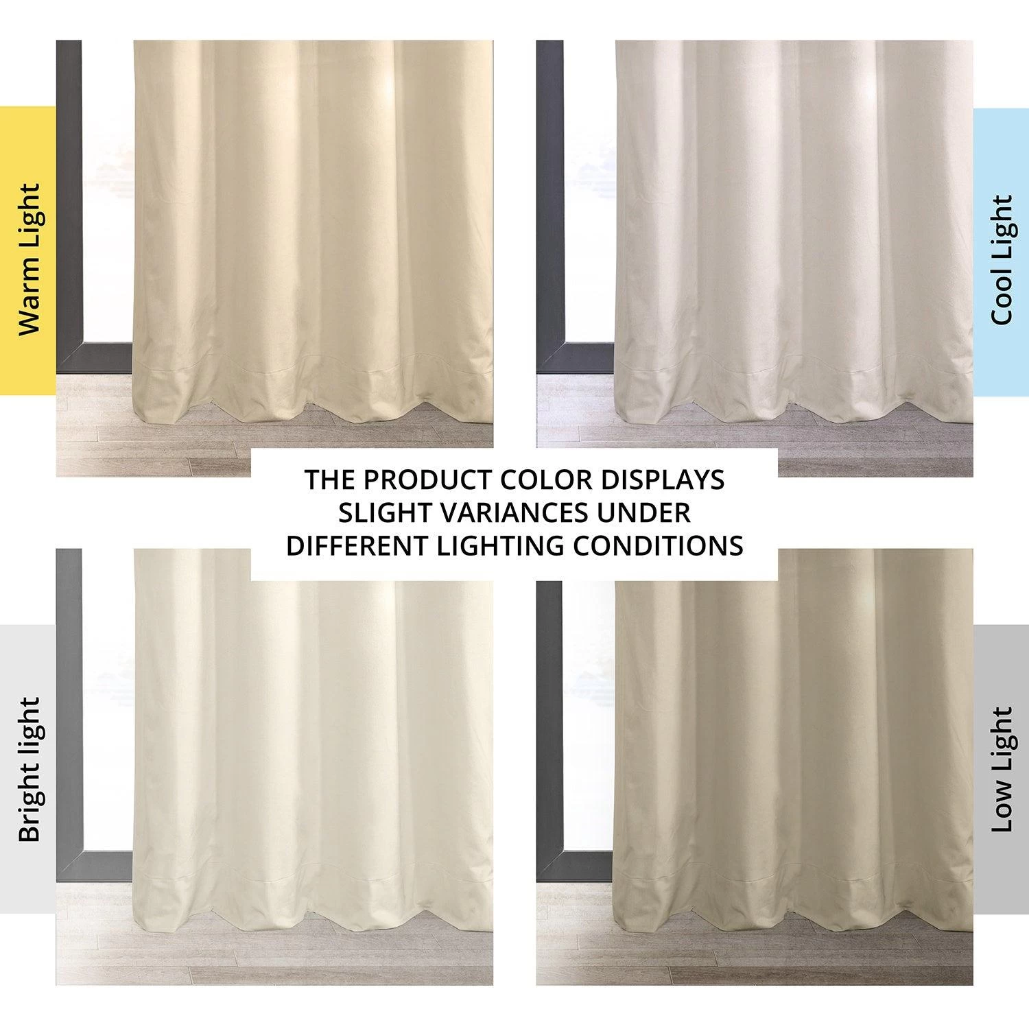 Alabaster Beige Grommet Signature Velvet Blackout Curtain 8 Alabaster Beige Grommet Signature Velvet Blackout Curtain - Image 6