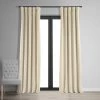 Alabaster Beige Signature Velvet Blackout Curtain -Chic Curtains Shop VPCH 120601 front view