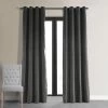 Gunmetal Grey Grommet Signature Velvet Blackout Curtain -Chic Curtains Shop VPCH 140802 GRBO front view