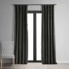 Gunmetal Grey Signature Velvet Blackout Curtain -Chic Curtains Shop VPCH 140802 front view
