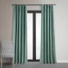 Aqua Mist Signature Velvet Blackout Curtain 2 Aqua Mist Signature Velvet Blackout Curtain -Chic Curtains Shop VPCH 140803 front view