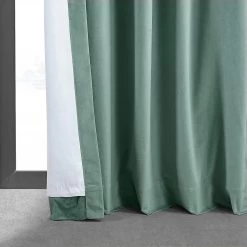 Aqua Mist Signature Velvet Blackout Curtain -Chic Curtains Shop VPCH 140803 lining view