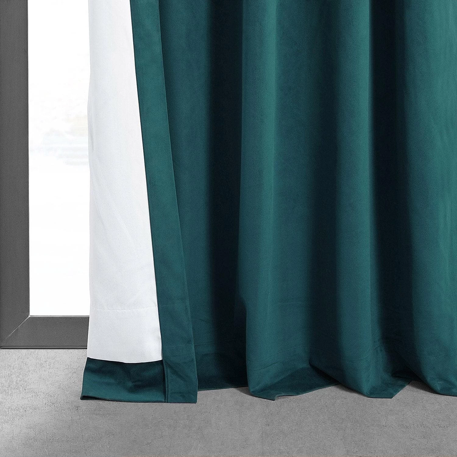 Everglade Teal Signature Velvet Blackout Curtain 7 Everglade Teal Signature Velvet Blackout Curtain - Image 5