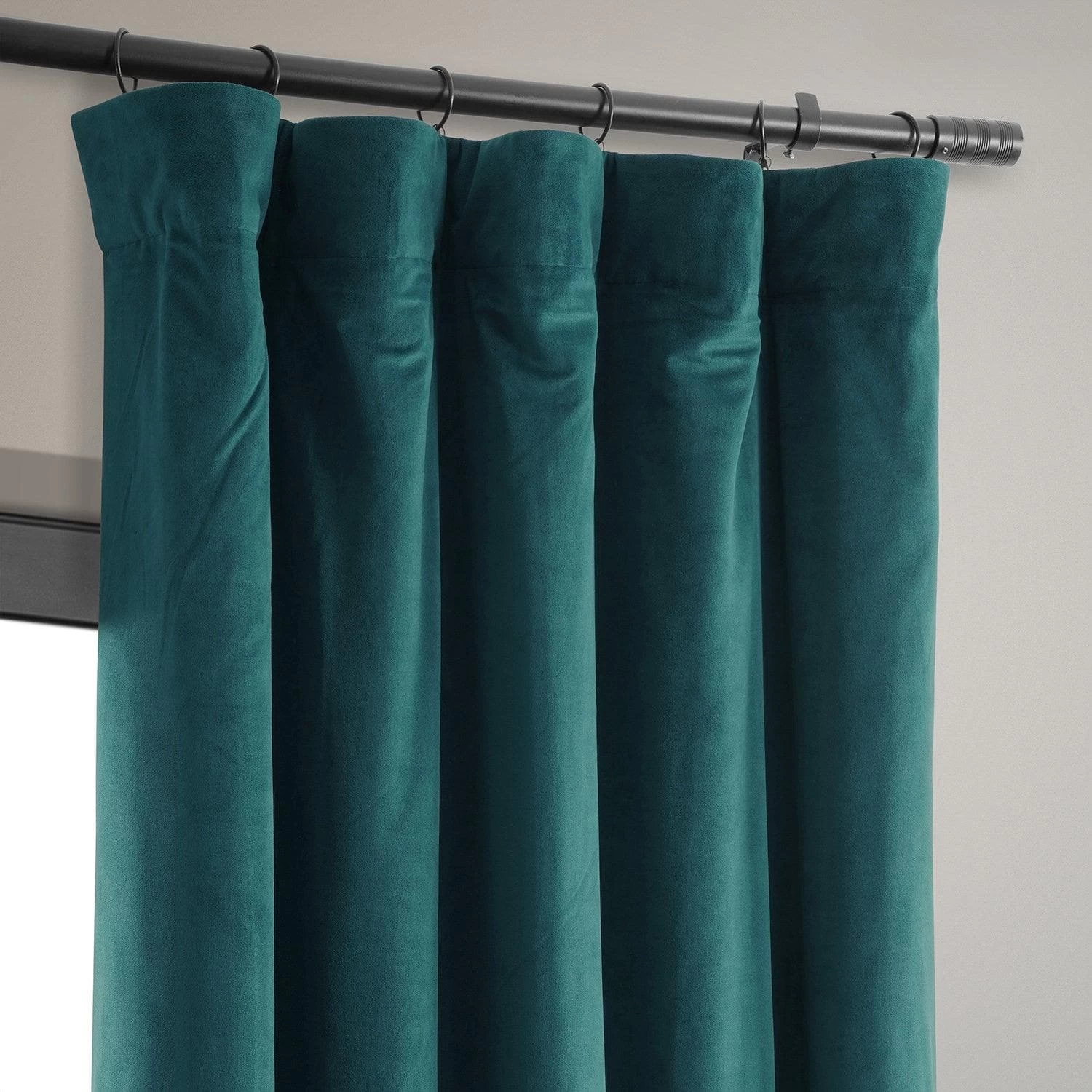 Everglade Teal Signature Velvet Blackout Curtain 4 Everglade Teal Signature Velvet Blackout Curtain - Image 2