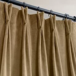 Amber Gold French Pleat Signature Velvet Blackout Curtain -Chic Curtains Shop VPCH 140805 FP frenchpleat1