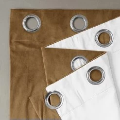 Amber Gold Grommet Signature Velvet Blackout Curtain -Chic Curtains Shop VPCH 140805 GRBO alt1