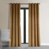 Amber Gold Grommet Signature Velvet Blackout Curtain 1 Amber Gold Grommet Signature Velvet Blackout Curtain -Chic Curtains Shop VPCH 140805 GRBO front view