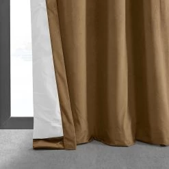 Amber Gold Grommet Signature Velvet Blackout Curtain -Chic Curtains Shop VPCH 140805 GRBO lining view