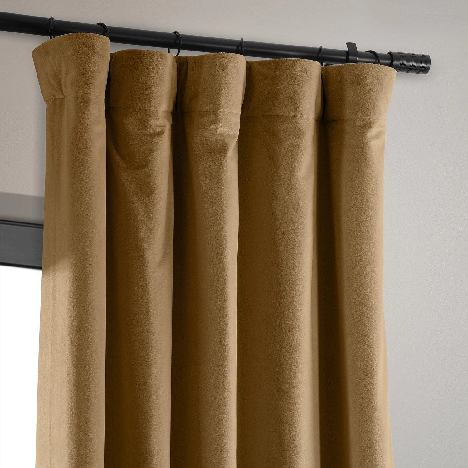 Amber Gold Signature Velvet Blackout Curtain 4 Amber Gold Signature Velvet Blackout Curtain - Image 2