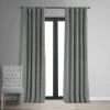 Silver Grey Signature Velvet Blackout Curtain -Chic Curtains Shop VPCH 145002 front view