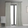 Reflection Grey French Pleat Signature Velvet Blackout Curtain -Chic Curtains Shop VPCH 160401 FP front view