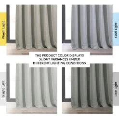 Reflection Grey Signature Velvet Blackout Curtain 13 Reflection Grey Signature Velvet Blackout Curtain -Chic Curtains Shop VPCH 160401 angled front view