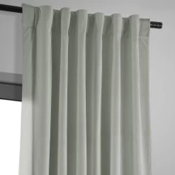 Reflection Grey Signature Velvet Blackout Curtain 10 Reflection Grey Signature Velvet Blackout Curtain -Chic Curtains Shop VPCH 160401 back tab header