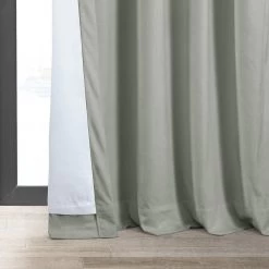 Reflection Grey Signature Velvet Blackout Curtain 12 Reflection Grey Signature Velvet Blackout Curtain -Chic Curtains Shop VPCH 160401 lining view
