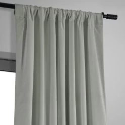 Reflection Grey Signature Velvet Blackout Curtain 11 Reflection Grey Signature Velvet Blackout Curtain -Chic Curtains Shop VPCH 160401 pole pocket header