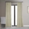 Cool Beige French Pleat Signature Velvet Blackout Curtain -Chic Curtains Shop VPCH 160405 FP front view