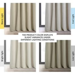 Cool Beige Signature Velvet Blackout Curtain -Chic Curtains Shop VPCH 160405 angled front view