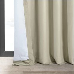 Cool Beige Signature Velvet Blackout Curtain -Chic Curtains Shop VPCH 160405 lining view