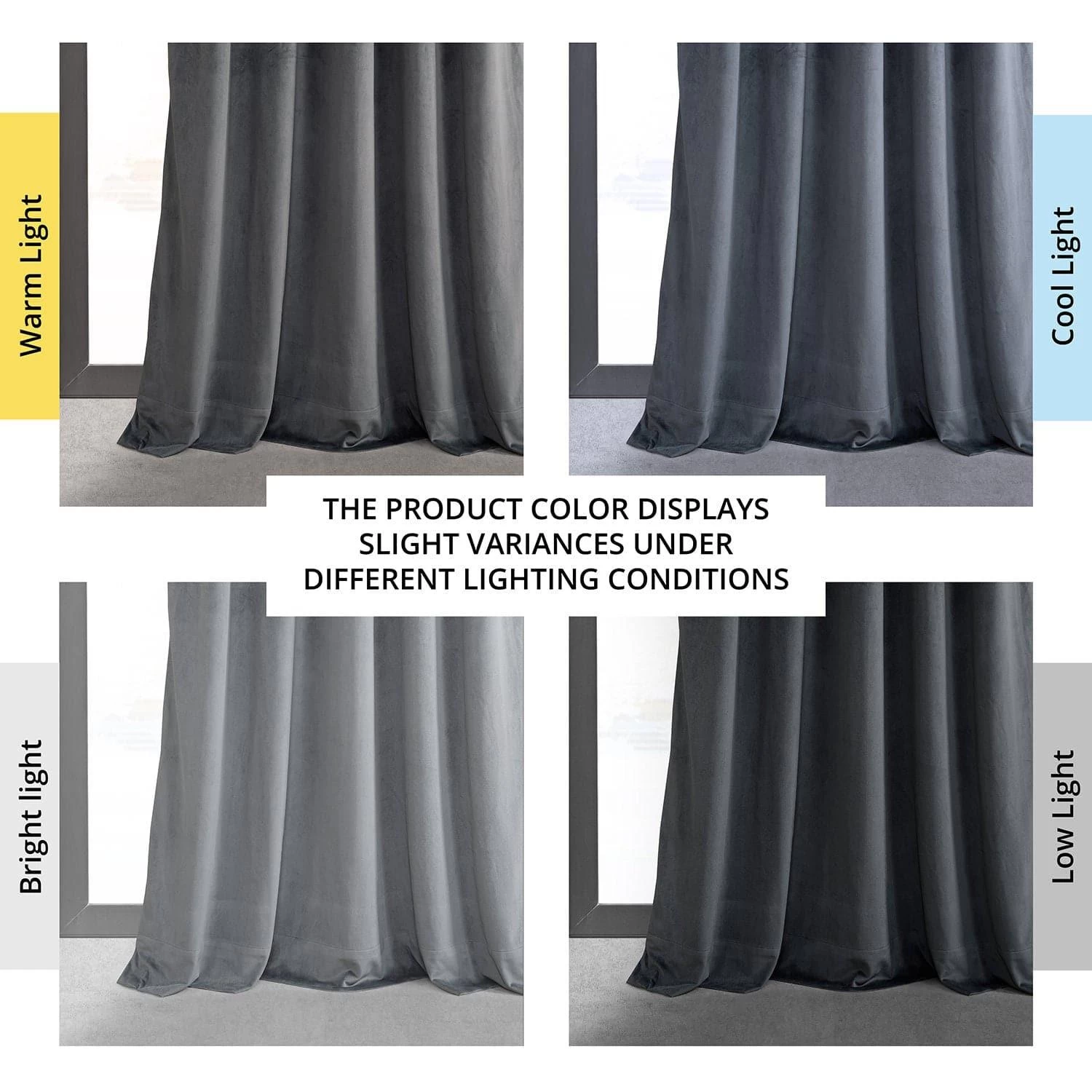 Distance Blue Grey French Pleat Signature Velvet Blackout Curtain 8 Distance Blue Grey French Pleat Signature Velvet Blackout Curtain - Image 6