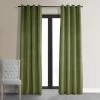 Basque Green Grommet Signature Velvet Blackout Curtain -Chic Curtains Shop VPCH 180102 GRBO 94351