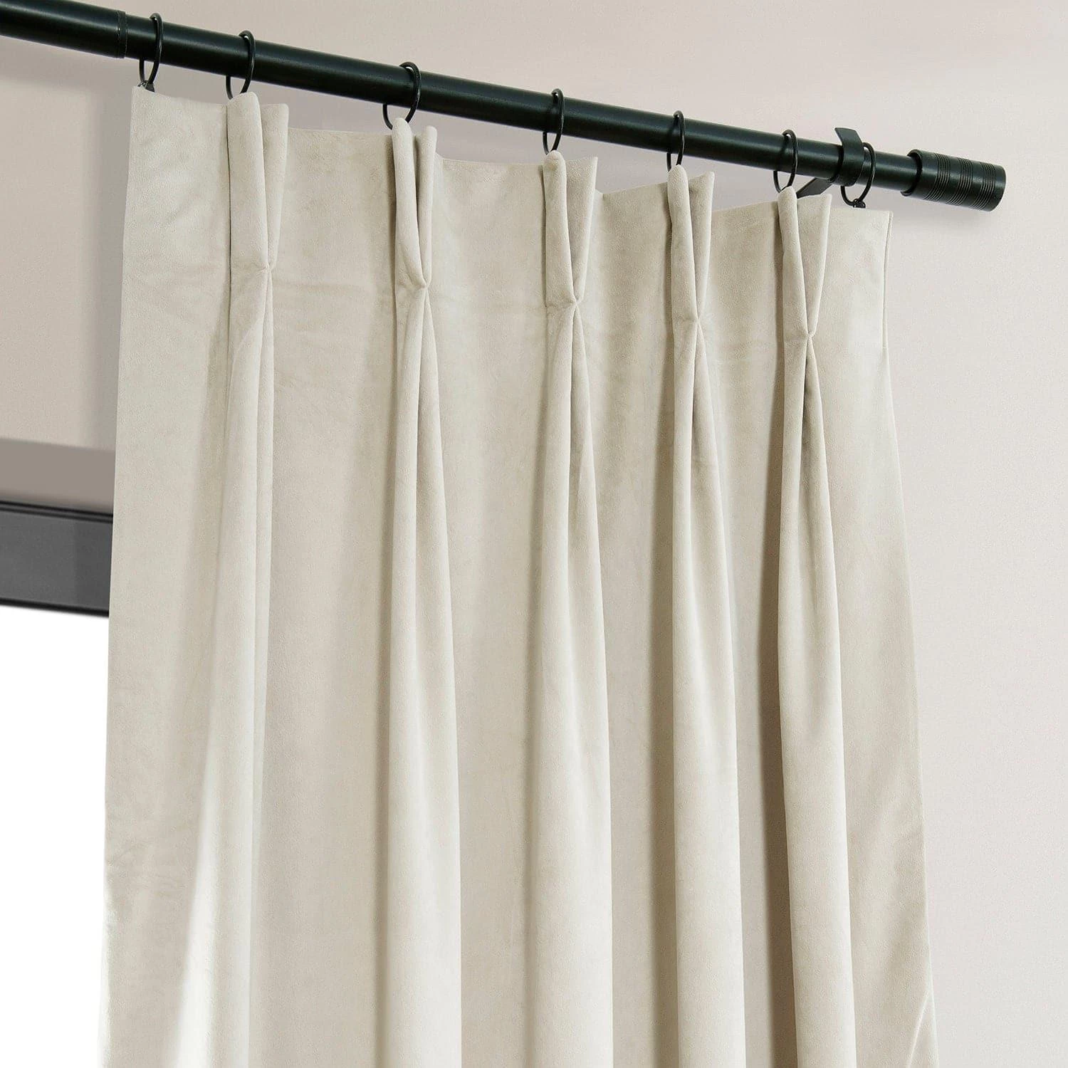 Neutral Ground French Pleat Signature Velvet Blackout Curtain 4 Neutral Ground French Pleat Signature Velvet Blackout Curtain - Image 2