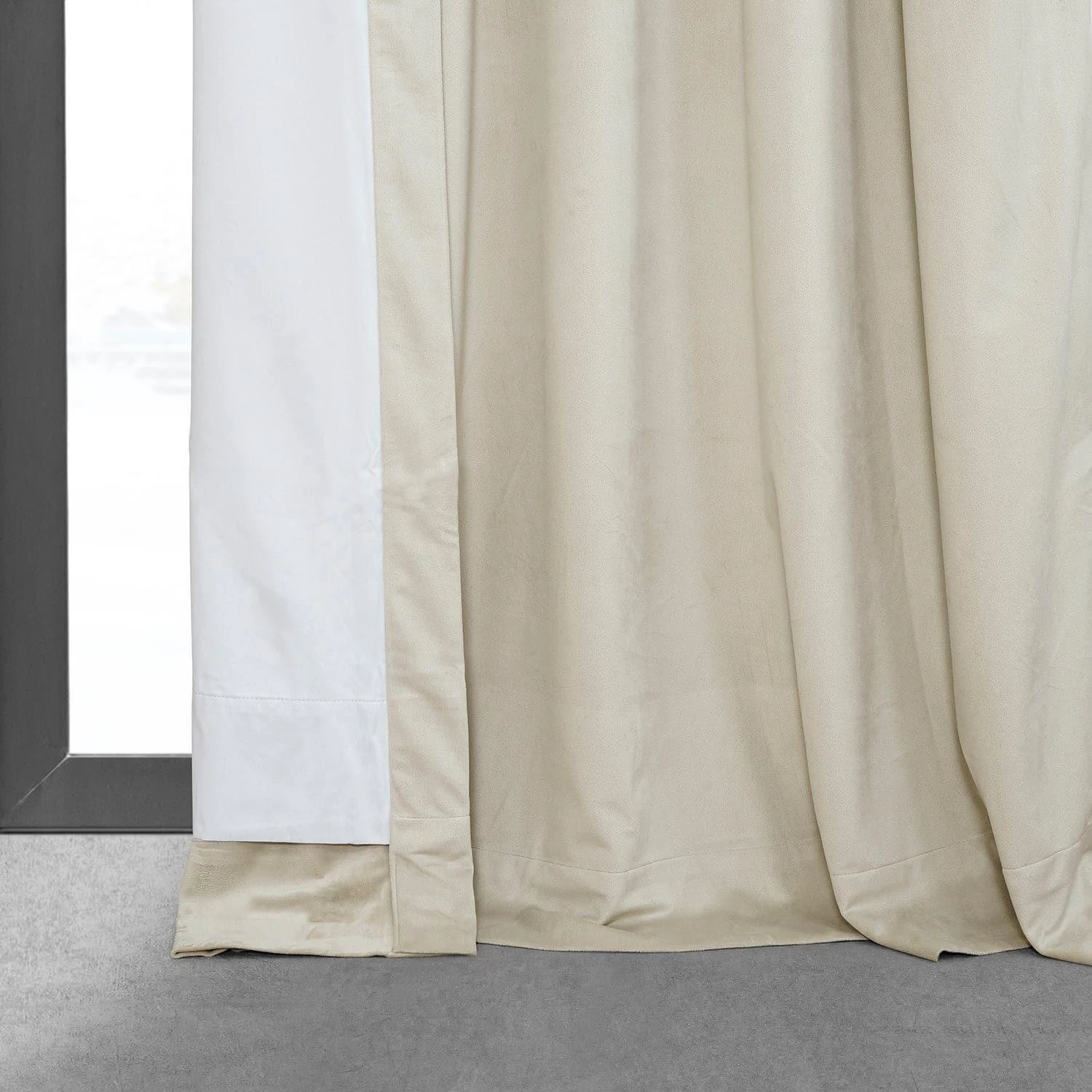 Neutral Ground French Pleat Signature Velvet Blackout Curtain 6 Neutral Ground French Pleat Signature Velvet Blackout Curtain - Image 4