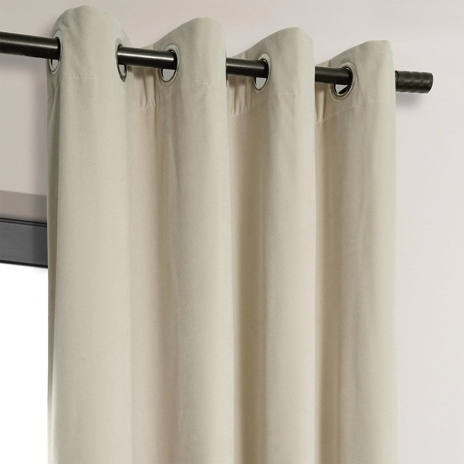 Neutral Ground Grommet Signature Velvet Blackout Curtain 4 Neutral Ground Grommet Signature Velvet Blackout Curtain - Image 2