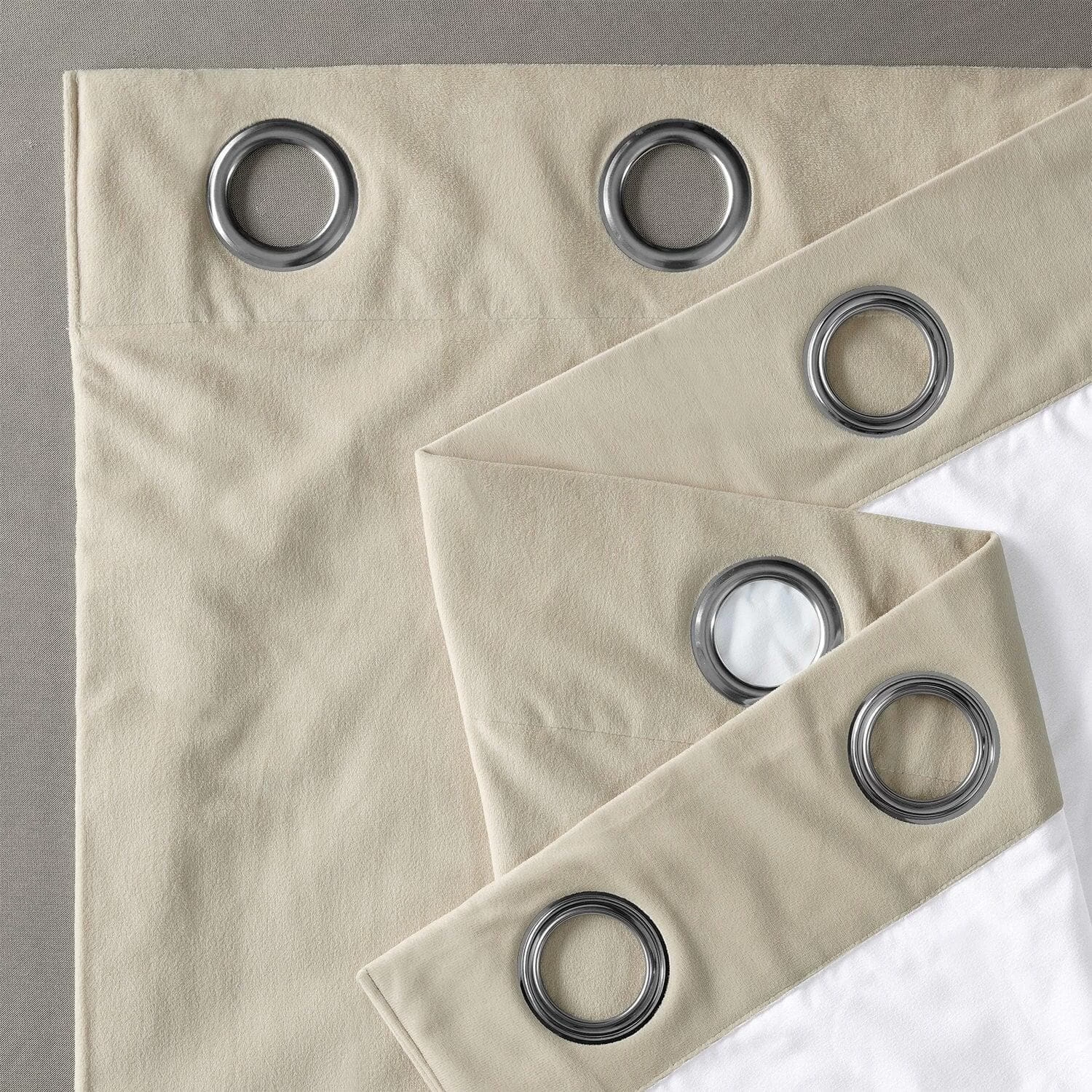 Neutral Ground Grommet Signature Velvet Blackout Curtain 5 Neutral Ground Grommet Signature Velvet Blackout Curtain - Image 3