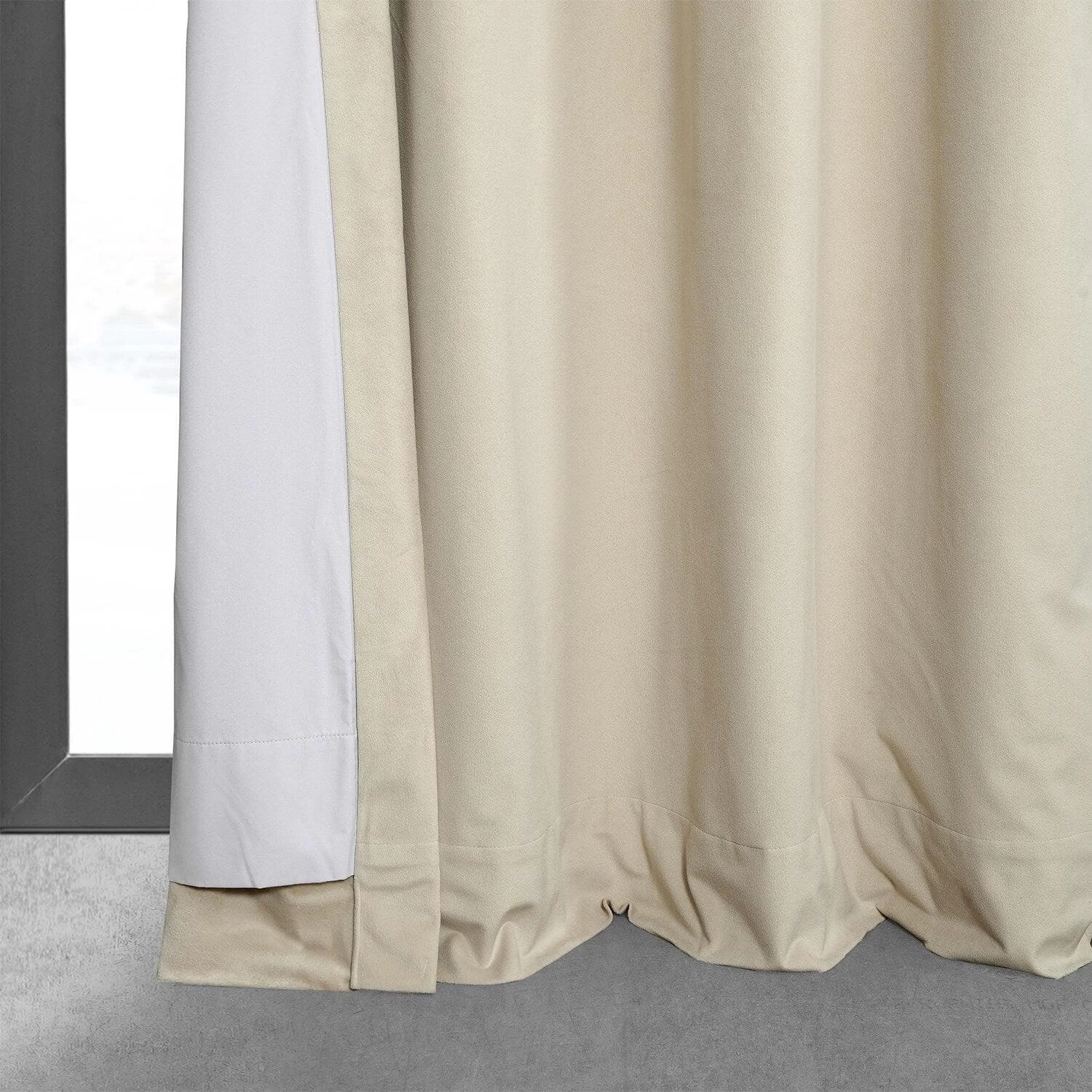 Neutral Ground Grommet Signature Velvet Blackout Curtain 6 Neutral Ground Grommet Signature Velvet Blackout Curtain - Image 4