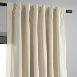 Neutral Ground Signature Velvet Blackout Curtain -Chic Curtains Shop VPCH 180103 back tab header