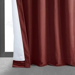 Crimson Rust Signature Velvet Blackout Curtain -Chic Curtains Shop VPCH 180105 lining view 274af89e ef79 4603 bec8 ae893a667c19