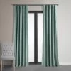 Skylark Blue Signature Velvet Blackout Curtain -Chic Curtains Shop VPCH 180106 front view