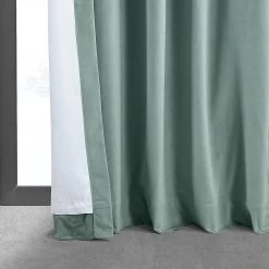 Skylark Blue Signature Velvet Blackout Curtain -Chic Curtains Shop VPCH 180106 lining view