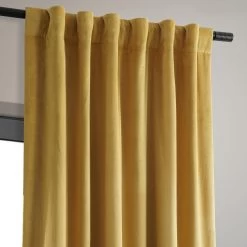 Fool's Gold Signature Velvet Blackout Curtain 10 Fool's Gold Signature Velvet Blackout Curtain -Chic Curtains Shop VPCH 180407 back tab header