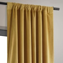 Fool's Gold Signature Velvet Blackout Curtain 11 Fool's Gold Signature Velvet Blackout Curtain -Chic Curtains Shop VPCH 180407 pole pocket header