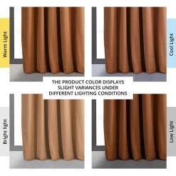 Burnt Pumpkin Signature Velvet Blackout Curtain 13 Burnt Pumpkin Signature Velvet Blackout Curtain -Chic Curtains Shop VPCH 180408 angled front view