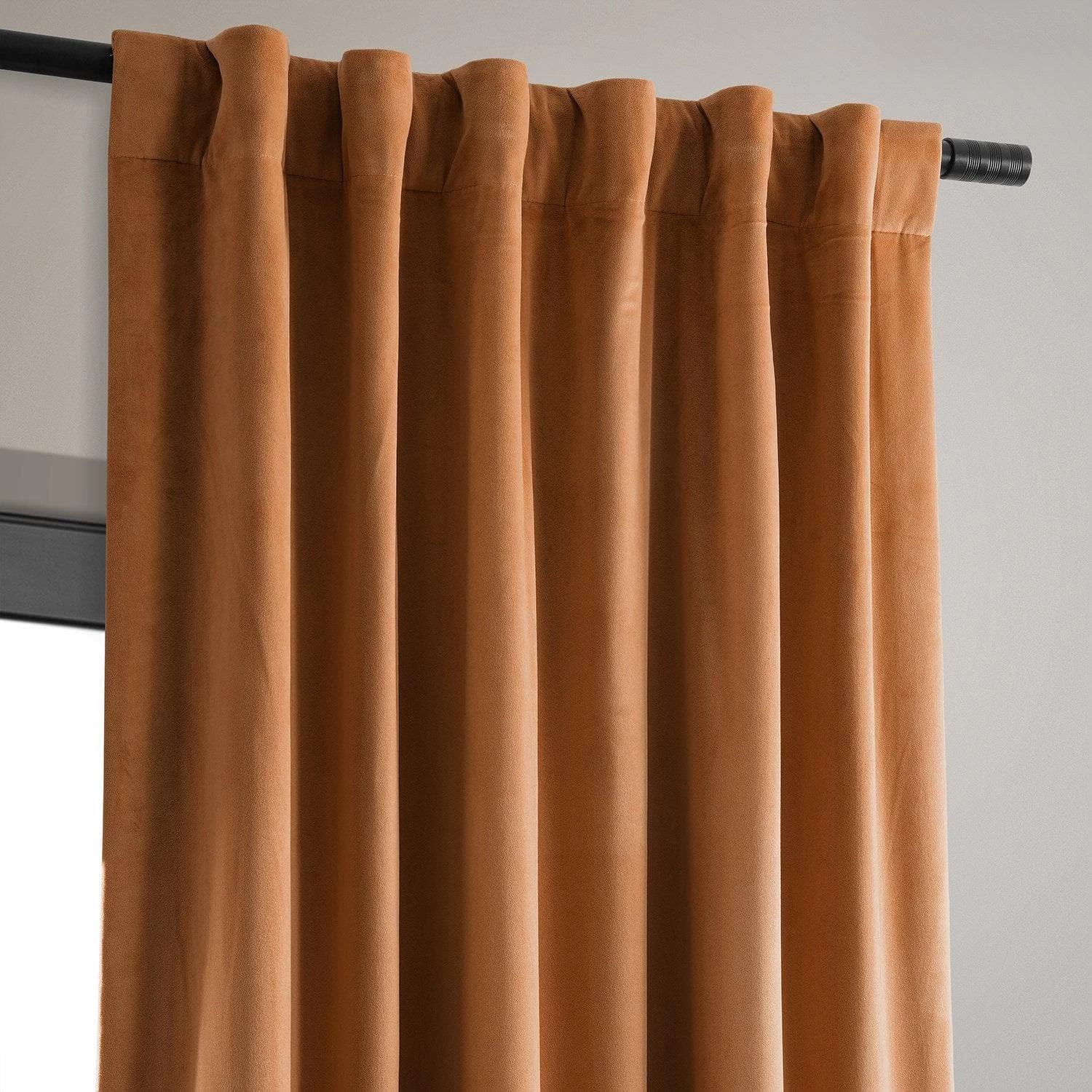 Burnt Pumpkin Signature Velvet Blackout Curtain 5 Burnt Pumpkin Signature Velvet Blackout Curtain - Image 3