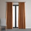 Burnt Pumpkin Signature Velvet Blackout Curtain 2 Burnt Pumpkin Signature Velvet Blackout Curtain -Chic Curtains Shop VPCH 180408 front view