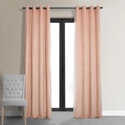 Rosey Dawn Grommet Signature Velvet Blackout Curtain