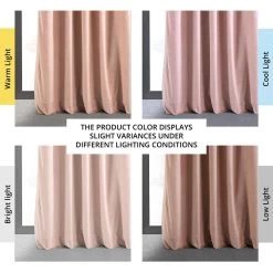 Rosey Dawn Grommet Signature Velvet Blackout Curtain -Chic Curtains Shop VPCH 180409 angled front view 99453de0 9370 4d63 80a4 5db5f2113fa8