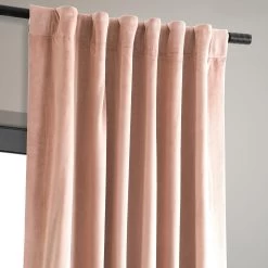 Rosey Dawn Signature Velvet Blackout Curtain -Chic Curtains Shop VPCH 180409 back tab header