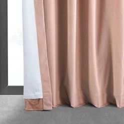 Rosey Dawn Signature Velvet Blackout Curtain -Chic Curtains Shop VPCH 180409 lining view