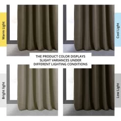 Denver Taupe Signature Velvet Blackout Curtain -Chic Curtains Shop VPCH 181200 angled front view